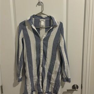 Tommy Bahama Blue and White Linen Shirt